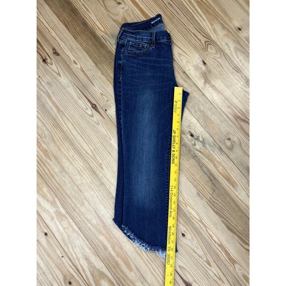 OLD NAVY Blue Curvy Profile Mid Rise Cut Off Jeans Womens Size 8 Petite - Picture 6 of 6